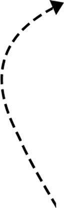 Arrow pointing to content