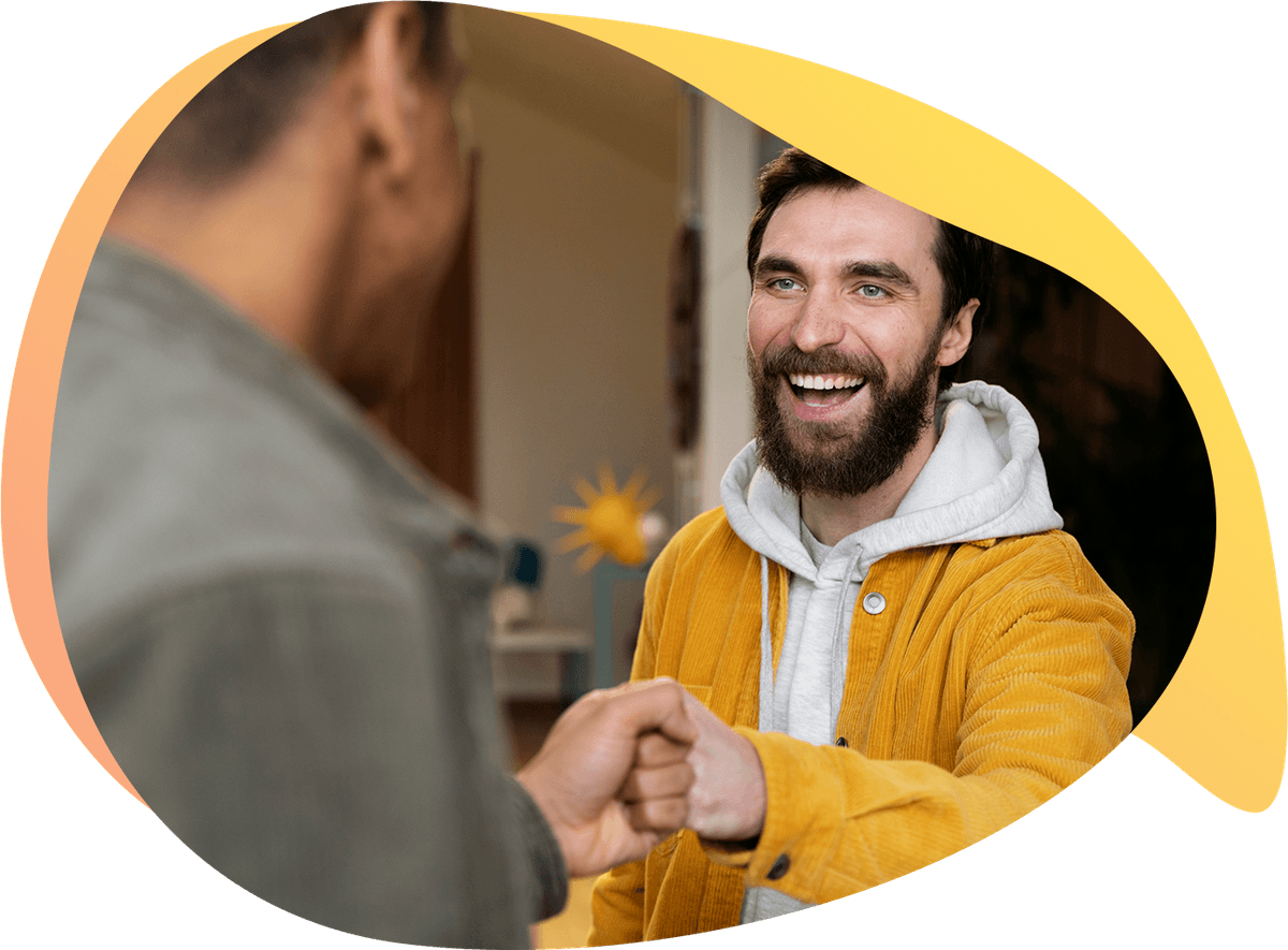 Two men shaking hands